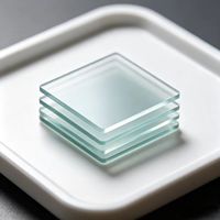 Plaque de verre carrée AG anti-reflet 12*12*1mm, verre optique mat gravé pour échantillons et petits écrans personnalisés