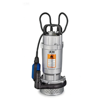 Vente chaude QDX 1.5kw 2hp Machine de pompe à eau électrique Submersible faible centrifuge 2-4 "pouces sortie Agriculture roue en aluminium
