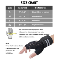 Gants d'entraînement unisexes à demi-doigts, respirants, en microfibre, avec poignées et bandes de maintien pour la musculation et l'entraînement en salle de sport