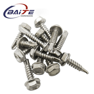 Thép không gỉ Hex tự khoan vít rãnh Hex máy giặt đầu inch Hệ thống đo lường cho tấm kim loại làm việc - Product Image 5