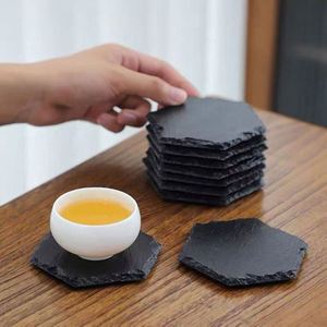 Wholesale Japanese <b>Slate</b> Coasters Natural Rock Insulation Mat for Promotional Use - Product Image 4
