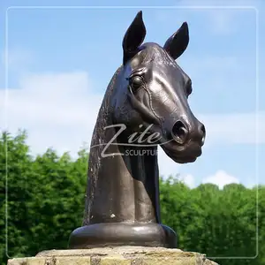 Nouveaux produits artisanat en métal, statues de tête de cheval en bronze