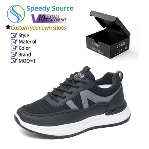 Zapatillas Deportivas de Malla con Cordones para Exteriores, Cómodas, Antideslizantes, Transpirables y Ligeras para Primavera - Product Image 1