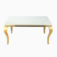 Table console de luxe en or miroir de Foshan, table console d'entrée en marbre, table console design