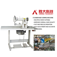 Machine à coudre industrielle robuste à cylindre pour cuir, toile, chaussures, vêtements, sacs et mocassins