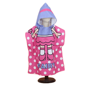 Cartone animato stampato Waffle in microfibra telo mare per bambini Super assorbente senza sabbia Poncho felpa ad asciugatura rapida per l'estate Logo Bag - Product Image 5