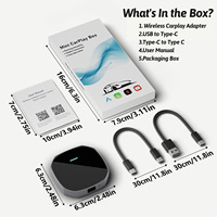 Mini Adaptador Inalámbrico AI Box Para CarPlay Con Memoria Ampliable, WiFi Dual, Compatible Con Android Auto, YouTube, Netflix e IPTV Para Coches Apple