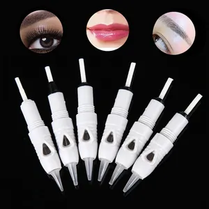 Charmant Digitale Permanente Make-Up Machine Naalden Tattoo Cartridge Naald Voor Wenkbrauw Lip Eyeliner Vrijheid Pen Schroef Naald 8Mm