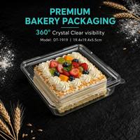 Boîtes de rangement en plastique, boîte à gâteau transparente, contenants alimentaires, boîte d'emballage, boîte à hamburger, boîtes de boulangerie personnalisées imprimées