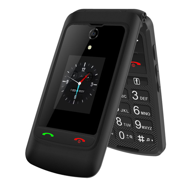 Latest 2.8 Inch Dual Screen Flip Android 4g Big Keypad Mobile Phone for Seniors