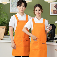 Delantal Impermeable para Trabajo con Logotipo Impreso para Cocina, Catering, Puesto de Comida, Hombres Jóvenes, Antiincrustante y Transpirable