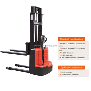 Walkie Electric Pallet Stacker 1500kg 1600kg Capacity Hand Operated Battery Powered Warehouse <b>Material</b> <b>Handling</b> Equipment - Product Image 5