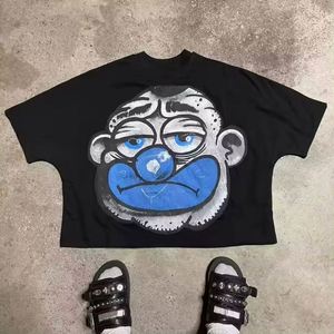 T-shirts pour hommes 100% coton peigné, coupe carrée, style Y2K, imprimé graphique, streetwear, luxe, haute qualité, coupe ample, écologique - Product Image 3