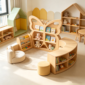 Set di Mobili per Biblioteca Moderna Chiquitos, Scaffale a Farfalla Ecologico e Durevole per Asili Nido e Lettura per Bambini - Product Image 1