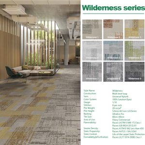 พรมไนลอนลายโมเดิร์นแบบนามธรรม ยี่ห้อ <span class=keywords><strong>Yonder</strong></span> Series ขนาด 60x60 ซม. ติดตั้งง่าย เหมาะสำหรับล็อบบี้โรงแรม - Product Image 6
