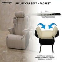 HWHongRV Cadre d'appuie-tête réglable pour siège Alphard MPV, avec noyau en mousse haute densité et tiges de 12 mm
