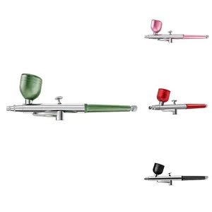 Pistolet aérographe pour ongles, portable, simple <span class=keywords><strong>action</strong></span>, avec kit de nettoyage, outil de remplacement pour Nail Art Model Painting - Product Image 6