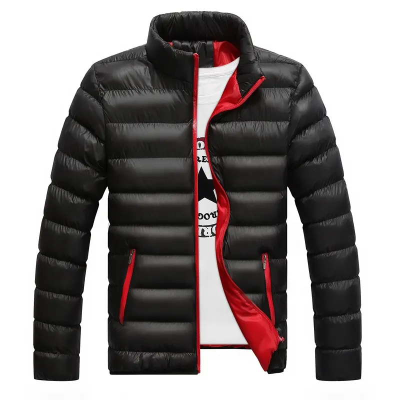 Осенне-зимнее Мужское пальто с воротником-стойкой на хлопковой подкладке, куртка больших размеров, толстое пальто, новая модель куртки