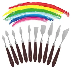 6Pcs Palette Knife, Stainless Steel Painting Knives Painting Knife Set  Flexible Metal Artist Knives Art Palette Knives Spatula for Oil Acrylic