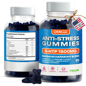 Gomitas para el Alivio del Estrés OEM 1500MG 5HTP con L-Teanina, GABA, L-Tirosina y Ashwagandha, Suplemento que Apoya el Estado de Ánimo y la Función Cerebral - Product Image 1