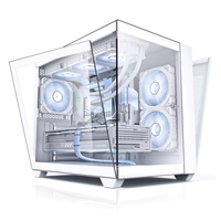 Cajas de PC ZeroMaster Full Tower, Vidrio Templado, Refrigeración Líquida 360, RGB, Computadora para Juegos, Transparente, MicroATX, 6 Ventiladores