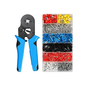 1200pcs Tubular terminal ferrule Connector HSC8 6-4A crimping tools kit mini electrical Wire crimper pliers hand clamp set