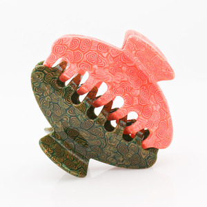 CANYUAN-Pinza de mandíbula para mujer, Logo de pelo personalizado, de madera naranja, acetato acrílico, pinza para el pelo, gran oferta - Product Image 4