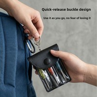 Set Obeng Mini 3-in-1 dengan Mata Obeng Phillips/Slotted/Torx, Kit Portabel Empat Buah dengan Kemasan Tas Kulit untuk Ponsel/Elektronik