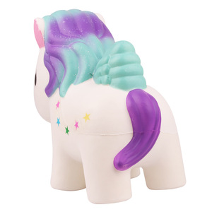 Unicorn <b>Squishy</b> Toy Pu Foam Stress Relief Fidget Toy For Kids Age 2 To 4 Years Unisex - Product Image 3