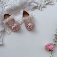 Chaussures de princesse 3D à fleurs pour nouveau-né, chaussures douces pour bébé fille, chaussures d'anniversaire mignonnes