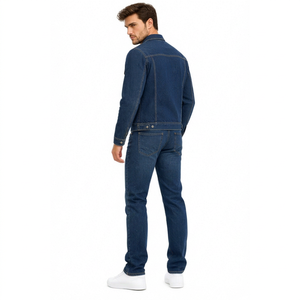 Chaqueta Casual de Mezclilla para Hombre con Cuello Camisero, Cierre de Cremallera y Bolsillos para Otoño - Product Image 4