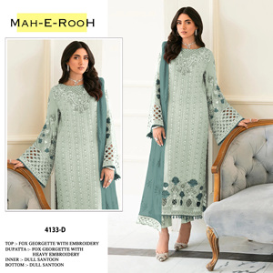 ชุดสูทผ้า Georgette ปากีสถานดีไซน์ใหม่พร้อมลายปัก salwar kameez สำหรับโอกาสพิเศษในราคาจำนวนมาก - Product Image 3