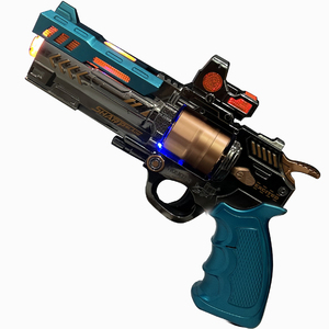 Pistola Giocattolo Elettrica a Forma di Revolver con Luci Lampeggianti <span class=keywords><strong>e</strong></span> Suoni Realistici per Bambini - Product Image 1