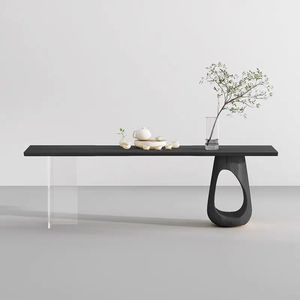 Style moderne nouvelle version Table à manger en <span class=keywords><strong>bois</strong></span> de frêne suspendue au vent silencieux Salon en acrylique Bureau à grande planche Bureau en <span class=keywords><strong>bois</strong></span> massif - Product Image 5