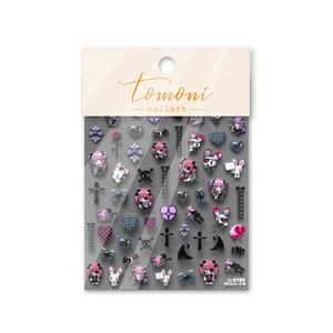 Calcomanías de Uñas Estilo Punk Japonés Qianya, Diseño de Calavera de <span class=keywords><strong>Terror</strong></span> de Halloween, Gato Oscuro, Dibujos Animados, Decoración de Uñas para Manicura - Product Image 2