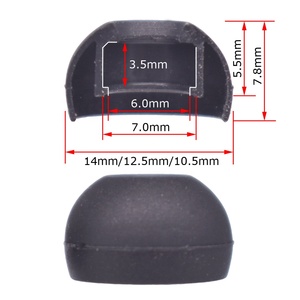 Embouts d'écouteurs en silicone de 7 mm pour écouteurs <span class=keywords><strong>Jabra</strong></span> avec embout de 7,2 mm à 9 mm, embouts en silicone souple - Product Image 2