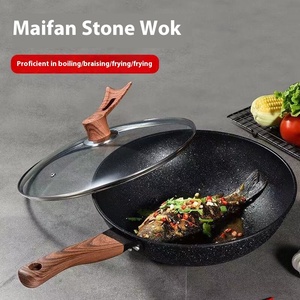 Maifanite-Poêle Wok antiadhésive de conception classique sans fumée et universelle pour cuisinière à induction, poêles à frire ménagères et poêles de gros - Product Image 3