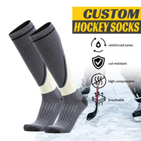 Chaussettes de sport personnalisées pour hommes, neuves, de marque, chaudes, en tricot, résistantes aux coupures, renforcées, pour le hockey sur glace