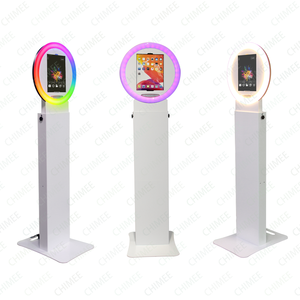 Лидер продаж, портативная фотобудка для селфи, круглая сальса, фотобудка 10,9/13 дюймов для <span class=keywords><strong>iPad</strong></span>, киоск для аренды мероприятий - Product Image 2