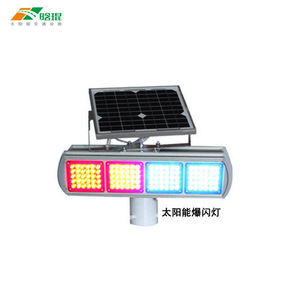Feux de signalisation routière solaires à LED clignotants pour travaux routiers, montage sur poteau en aluminium, IP65 - Product Image 2
