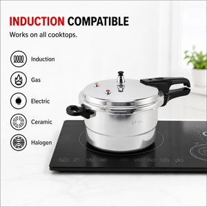 Casserole à pression en aluminium avec base multicouche, couvercle à clipser, poignée résistante à la chaleur, compatible avec les cuisinières à gaz et à <span class=keywords><strong>induction</strong></span>, 3L-20L - Product Image 1