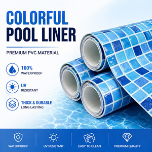 Rouleau de liner de <span class=keywords><strong>piscine</strong></span> en PVC durable avec motif mosaïque, <span class=keywords><strong>membrane</strong></span> imperméable <span class=keywords><strong>pour</strong></span> piscines de jardin - Product Image 1