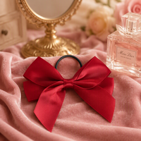 Ruban en satin cosmétique haut de gamme avec boucle élastique pour la décoration de flacons de parfum, nœud personnalisé imprimé pour emballage cadeau
