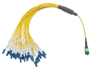 Low Loss MPO Female/ Male Multimode OM3 OM4 Fiber Optic Cable MTP MPO Patch Cord Trunk Cable