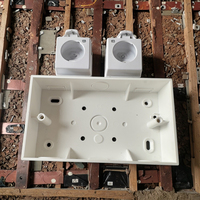 Boîte de commutation murale double prise EU de type 86, étanche IP65, en ABS et PVC, montage en surface, interrupteur électrique principal, boîte de raccordement, couleur personnalisée
