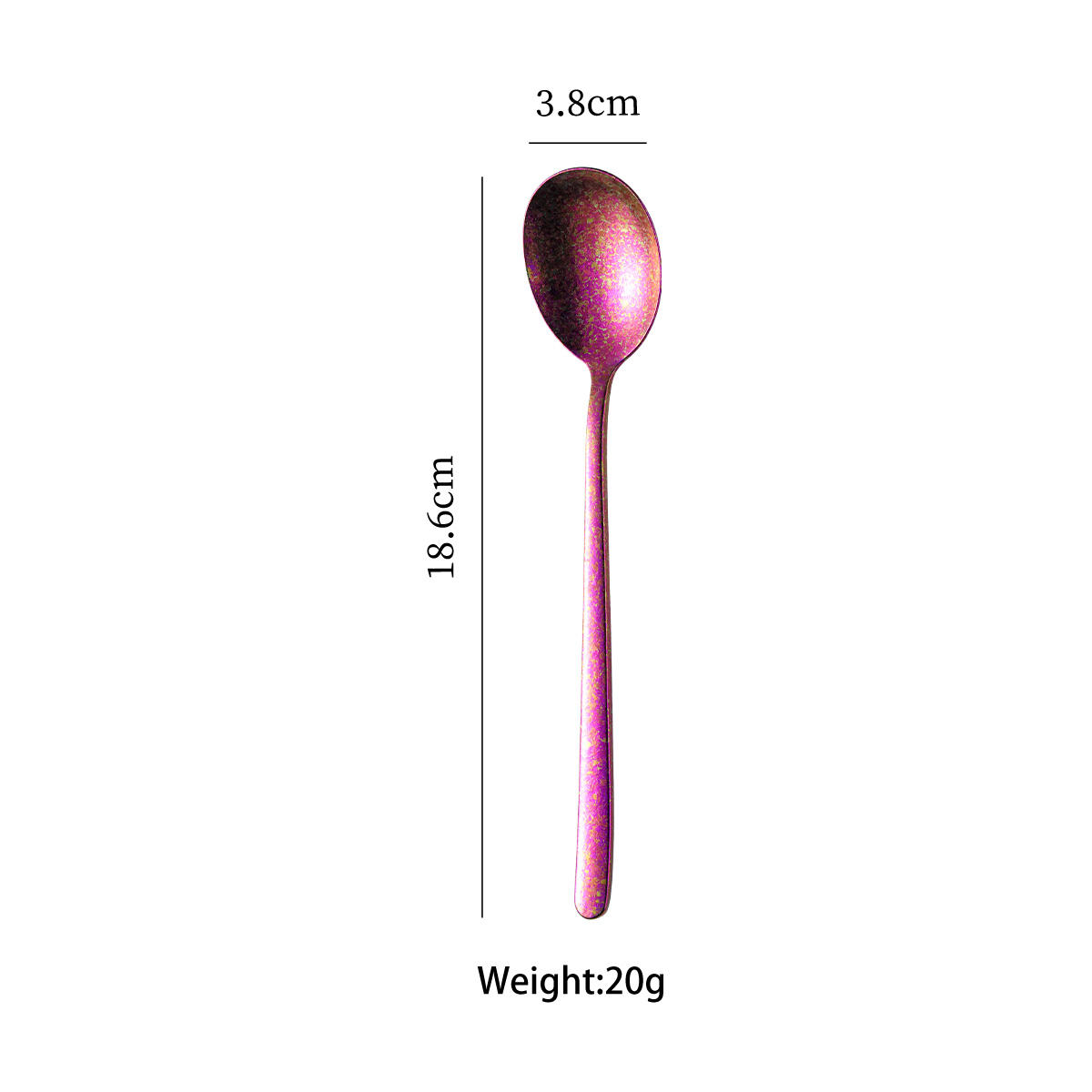 Pure titanium Korean-style spoon (purple)