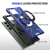 Étui de support magnétique en métal à 360 Rotation de haute qualité pour Samsung Galaxy S23 FE Plus Ultra A54 A24 A25 A14 A34 A15 housse de béquille