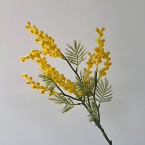 Flor Artificial de Acacia, Rama Individual, Amarilla, de Seda, Alta Simulación, Decoración para Bodas, Accesorios para Fotografía en Exteriores, Decoración del Hogar - Product Image 3