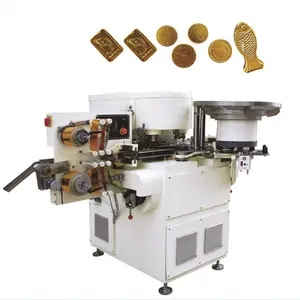 Máquina de embalaje de chocolate con monedas, máquina para hacer dulces