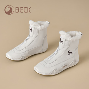 Women's Plus Size Autumn Winter <b>Ankle</b> <b>Bootie</b> New Comfortable Casual Cross-Border High-Top Fleece-Lined Short Boots Platform - Product Image 1